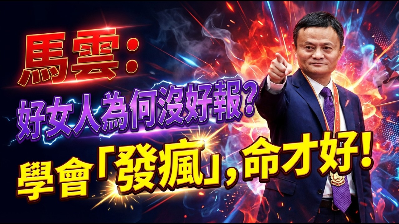 馬雲：為什麼好女人總是沒好報？因為你太懂事了！2026 年學會「發瘋」，全世界都得給你讓路。# 馬雲 #懂事# 拒絕內耗 #女性力量# 發瘋文學