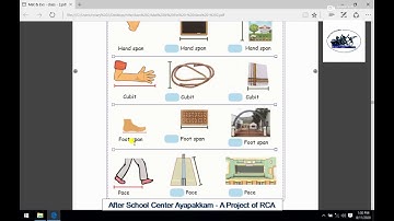 Rotary Club of Ambattur Class 2nd Maths Measurement Part 1 Types of Measurement