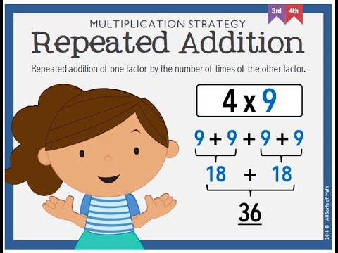 Multiplication -repeated addition strategy - YouTube