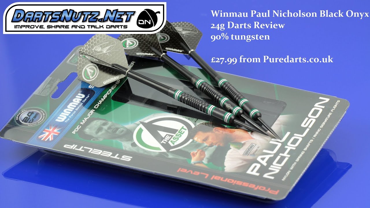 Faderlig salvie hvor ofte Winmau Paul Nicholson darts review 24g Black Onyx - YouTube