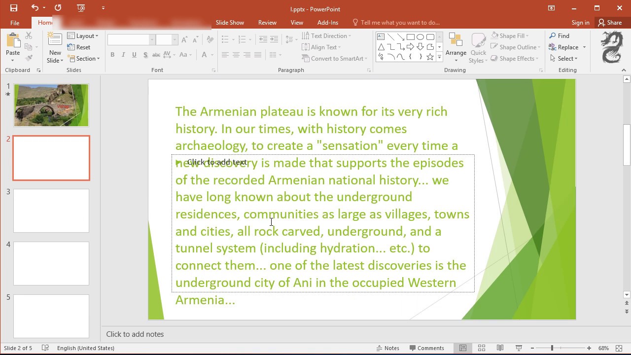 word presentation in powerpoint