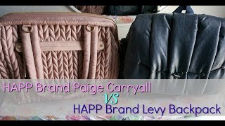 HAPP Brand: Paige Carryall VS Levy Backpack! | Diaper Bag Comparison Review