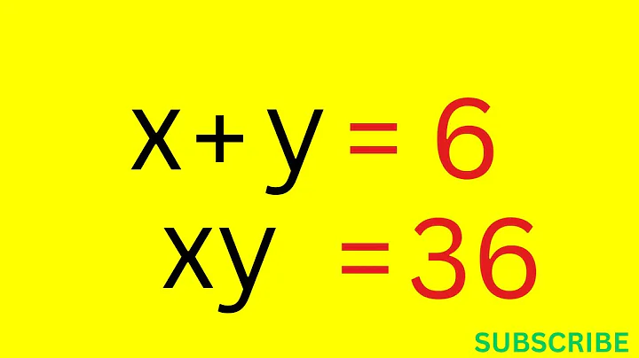 A Nice Algebra Math Olympiad Problem | Find the  Value of x & y |