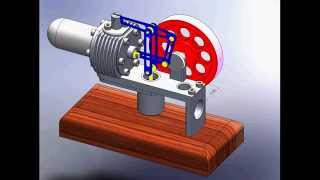 Engine S. Stirling engine animation.