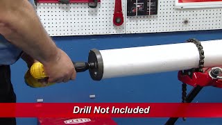 Chamfer Tools for Plastic Pipe, Drill-Powered Demo - Reed Manufacturing