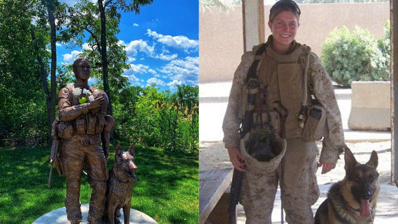 Megan Leavey, CPL (Ret. USMC), & Rex Statue 