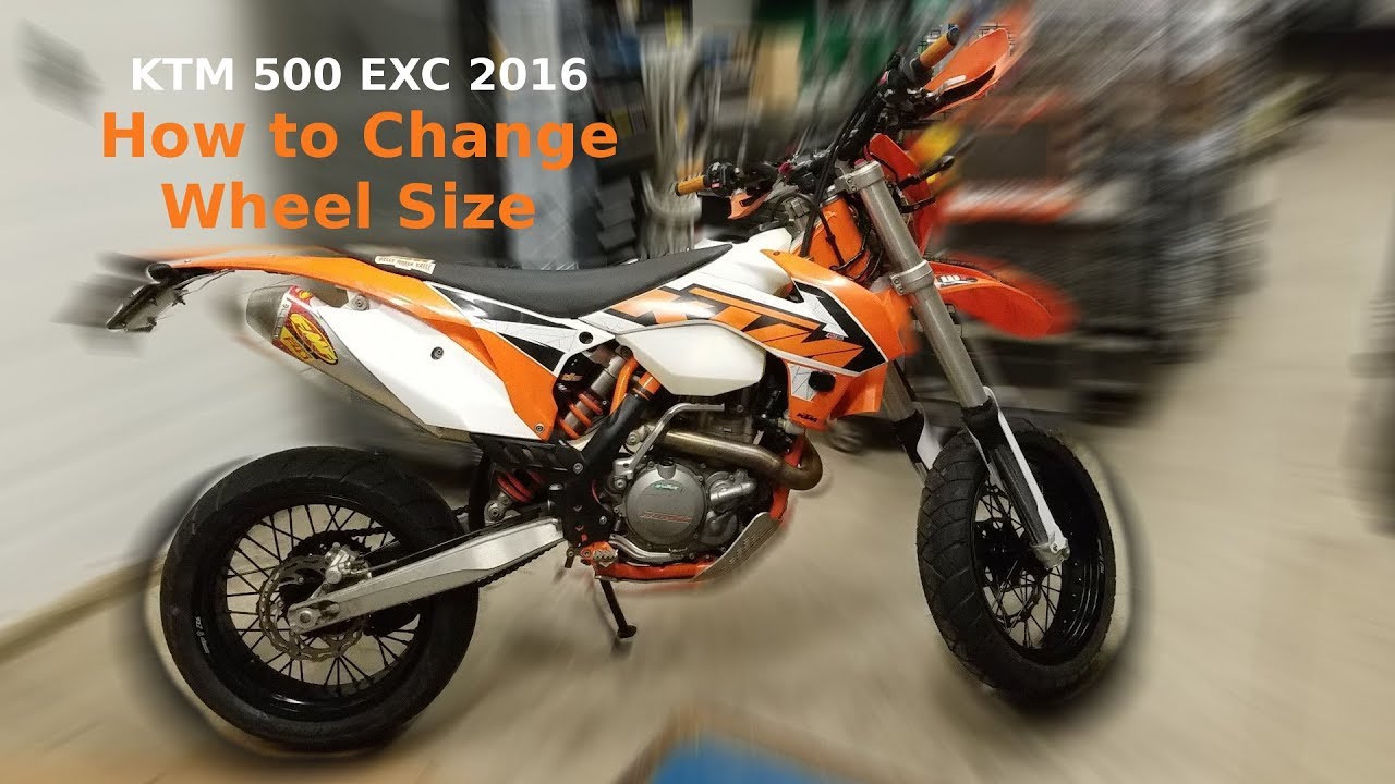 speedo usa KTM 500 EXC - How to Change Wheel Size / Set Super Moto Wheel Size