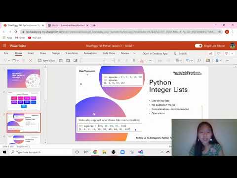 DearPiggy's Introduction to Python - Integer Lists