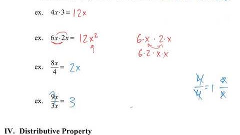Algebra 1: 1.7 Simplifying Expressions