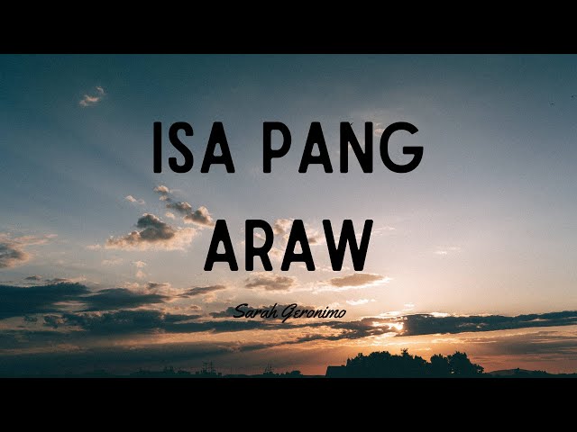 Sarah Geronimo - Isa Pang Araw (Lyrics) class=