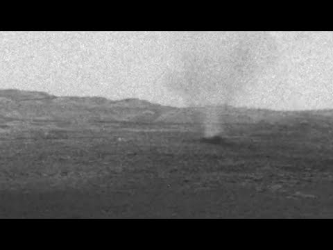 NASA Captures Ghostly Dust Devil Whipping Across the Martian Surface