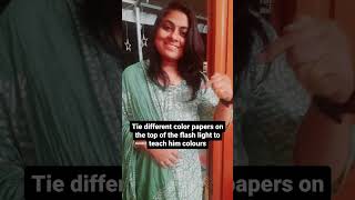 Simple torch light activities to improve eye contact in autistic children