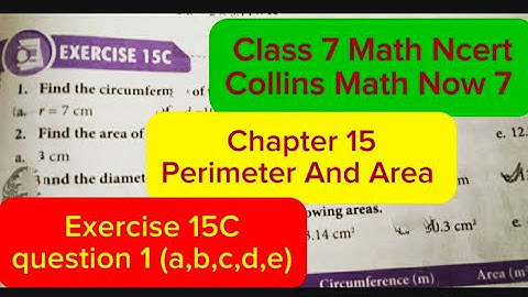 #class7ncertmaths / Chapter 15 Perimeter and Area (Circle )Exercise 15C question 1 / R-SQUARE 2023.
