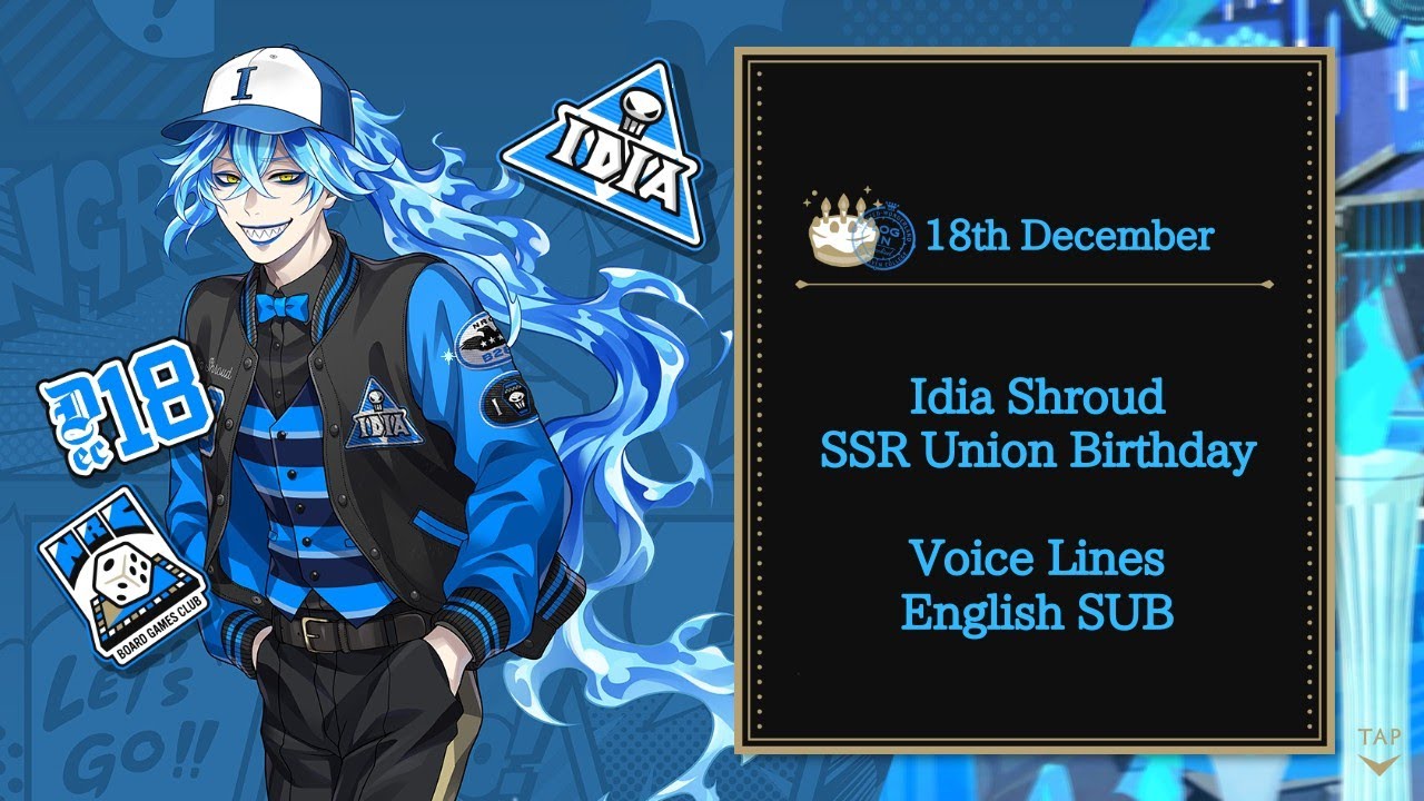 Idia Shroud SSR Union Birthday Voice Lines Disney Twisted 
