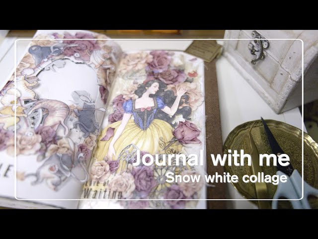ASMR] プリンセスコラージュ 🎀白雪姫 | journal with me