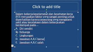 Latihan Soal K3 part 1