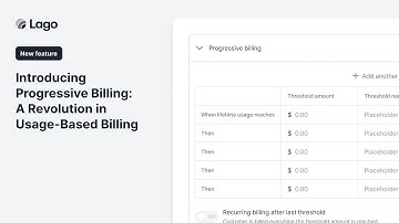 Introducing Progressive Billing: A Revolution in Usage-Based Billing