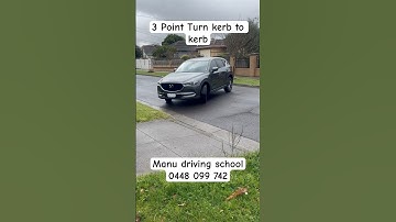 Learn how to perform 3 point turn using kerb. #drivingschool #drivingtips #manudrivingschoolbundoora