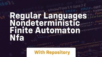 regular languages nondeterministic finite automaton nfa