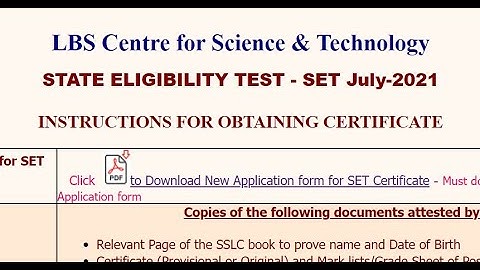 How to Apply for Kerala SET 2021 Certificate? - Full Details in 8 Minutes