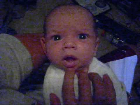 Cute Laughing Baby Sings Star Spangled Banner (Thr...