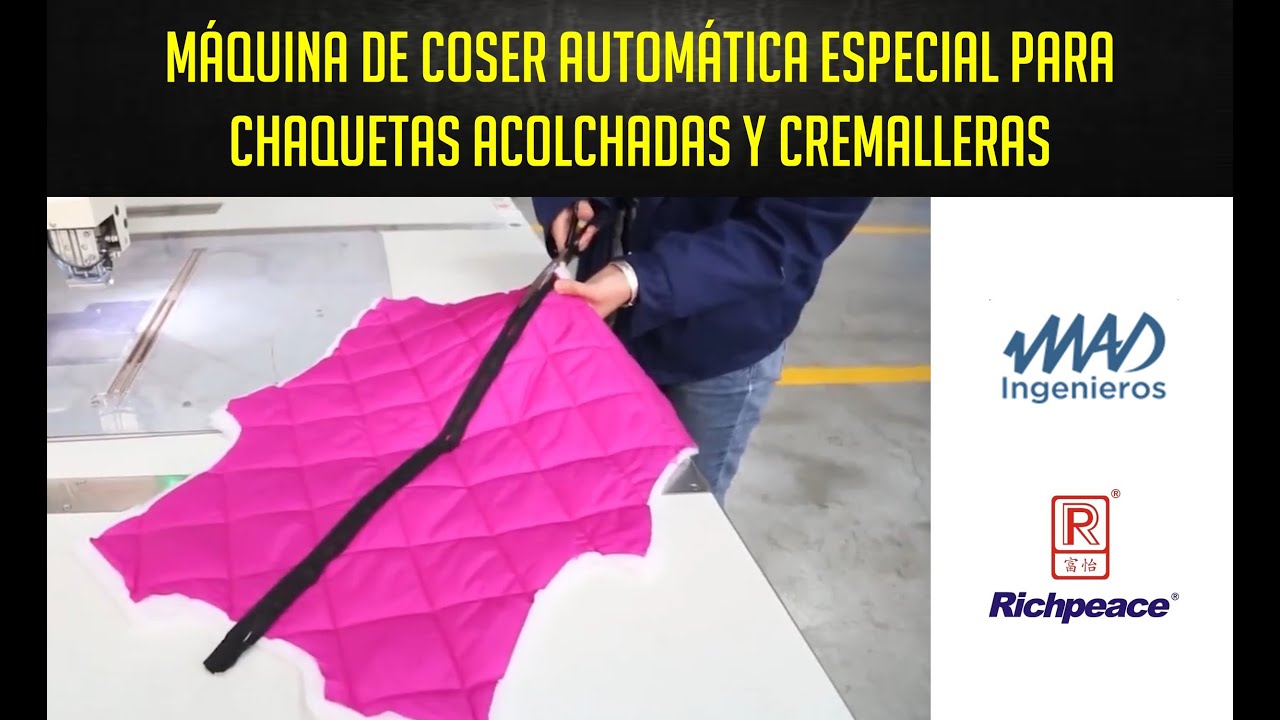 Máquina de coser automática especializada en chaquetas acolchadas y cremalleras