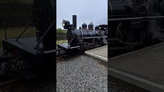 number 2 steam locomotive lops around to the front coaches