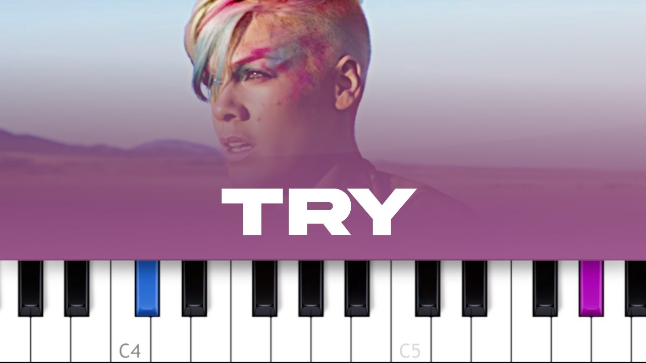 P!nk - Try (piano tutorial)