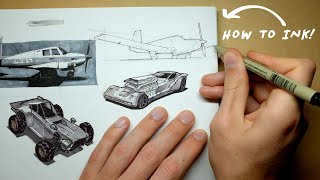 Try THIS in Your Sketchbook! Drawing and Inking Vehicles screenshot 2