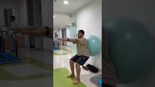 Balance strength and core all together #squatt #ballsaquat #gymreels #explorepage #fyp #pilates