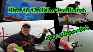 How to troll for Paddlefish / Spoonbill In Oklahoma. Snagging with Dipsy Divers.