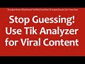 Tik Analyzer Review TikTok Research Tool TikTok Trend Finder Tik Analyzer Discount Code + Promo Code