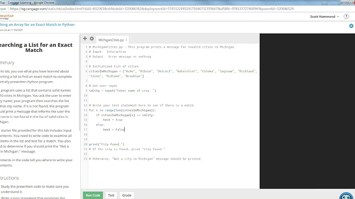 COP1000 Searching an Array for an Exact Match in Python