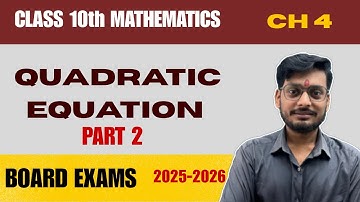 Quadratic Equations Class 10 Mathematics  Part 2- By Vikash Sir EV Classes