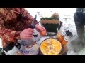 Зимняя рыбалка 2017. Мега Яичница!))) Прикол!!! Вот как надо кушать на рыбалке! Ржака!)))