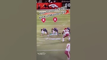 How to Block EVERY Kick In Madden 22! 😈 #shorts