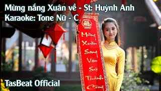 Video thumbnail of "Karaoke Mừng Nắng Xuân Về - Tone Nữ | TAS BEAT"