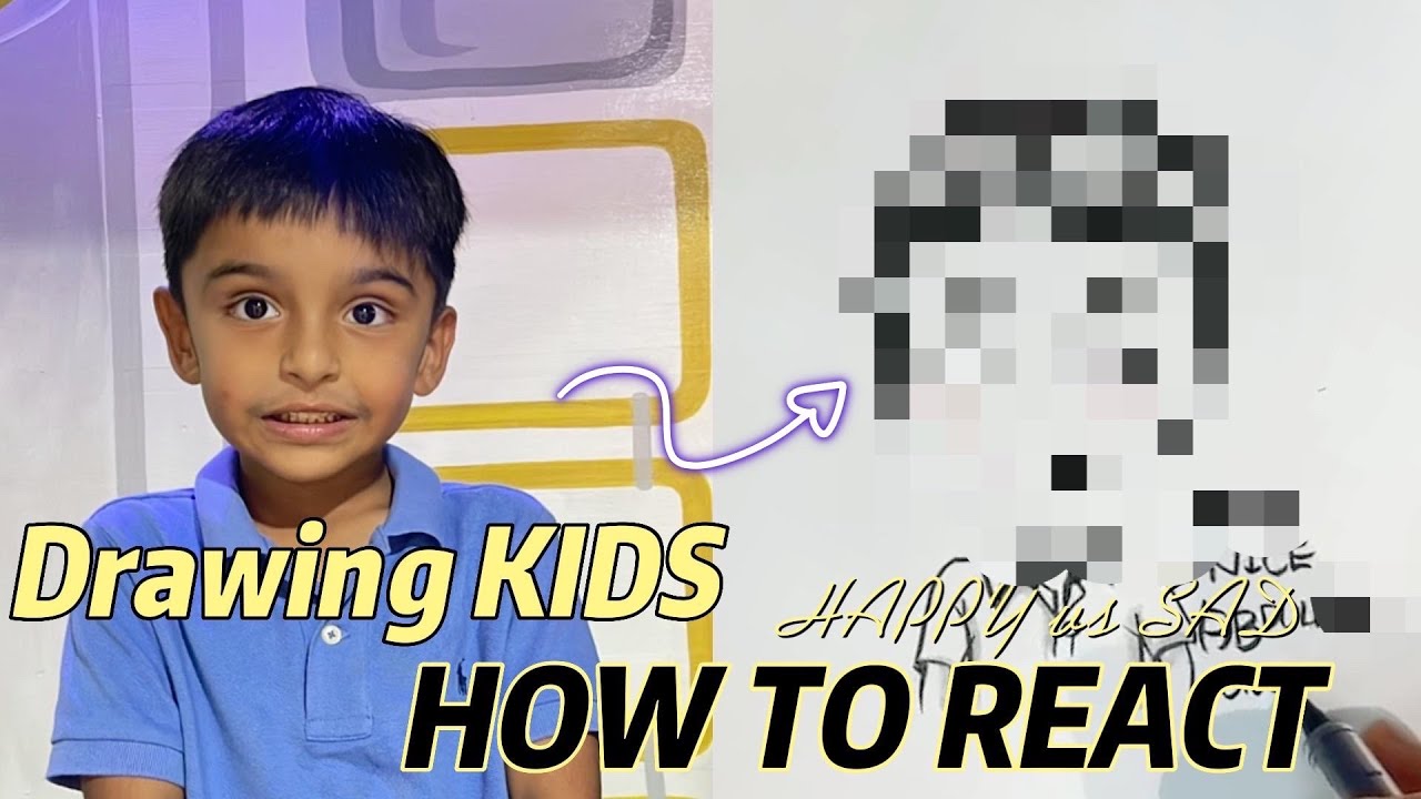 Drawing KIDS / HOW TO REACT #kidsreactions #Howtodraw #drawing #kidsart ...