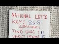 The national lottery lotto chart POSITIONAL key 🗝️🔐 85-81 🔥🤑💰🔥✅