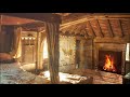 Ambience/ASMR: Medieval Cottage Bedroom &amp; Fireplace, 5 Hours