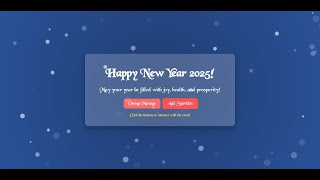Interactive New Year Card: CSS & JavaScript (part 2)