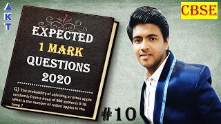 #10 | X | CBSE |1 Mark Q | The probability of selecting a rotten apple randomly from a heap of 900..