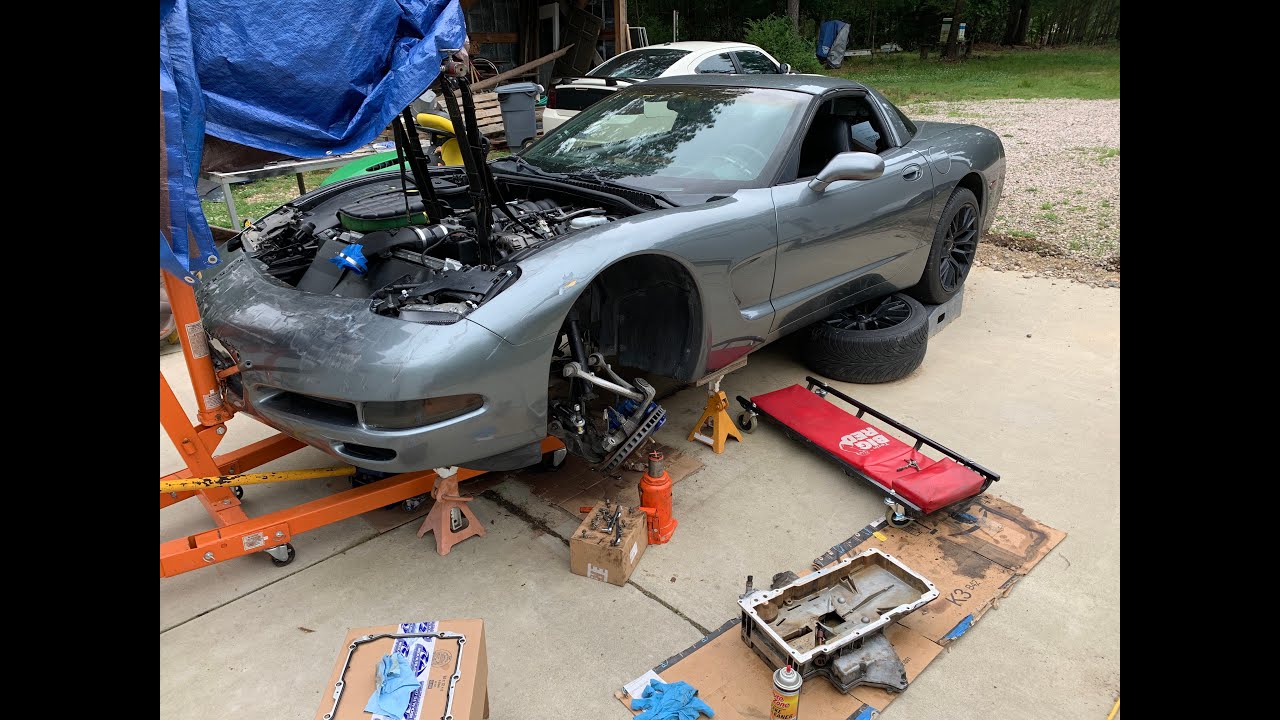 C5 Corvette Upper Oil Pan Gasket Install Part 2 YouTube