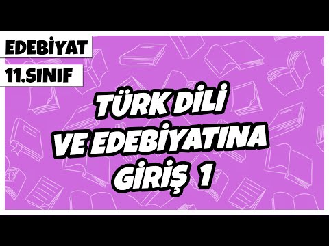 11. Sınıf Edebiyat - Türk Dili ve Edebiyatı - Giriş -1 | 2022