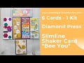 6 Cards - 1 Kit Diamond Press Bee You Slimline Shaker