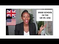 SIX MAJOR DIFFERENCES | U.S.A. VS. U.K. FOR GRADUATE SCHOOL