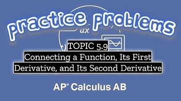 AP Calculus AB TOPIC 5.9 Connecting a Function, Its First Derivative, and Its Second Derivative
