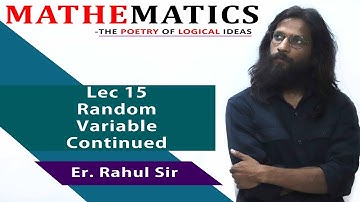 Lec 15 Random Variable Continued