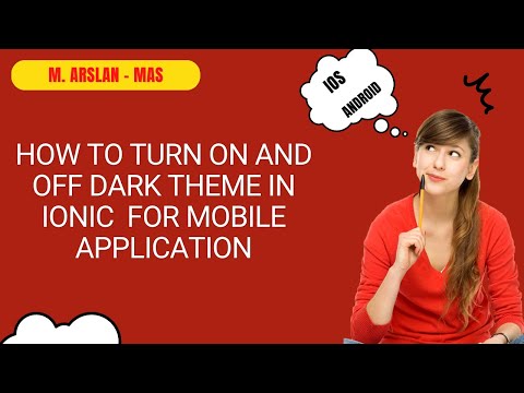 How to turn on and off dark theme in ionic for mobile application | Ionic IOS | Ionic Android