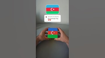 How to make flag of Azerbaijan rubiks cube 11x11 #azerbaijan #azerbaycan #flag #pixelart #rubikscube
